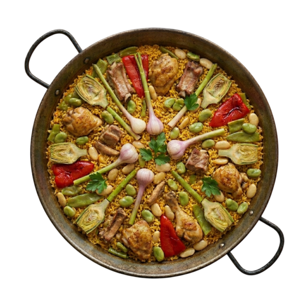 Paella de Habas y Alcachofas